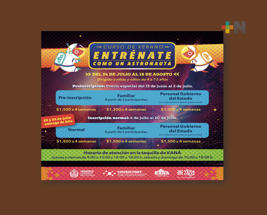 Gobierno estatal y Museo Kaná invitan a curso de verano «Entrénate como un astronauta»