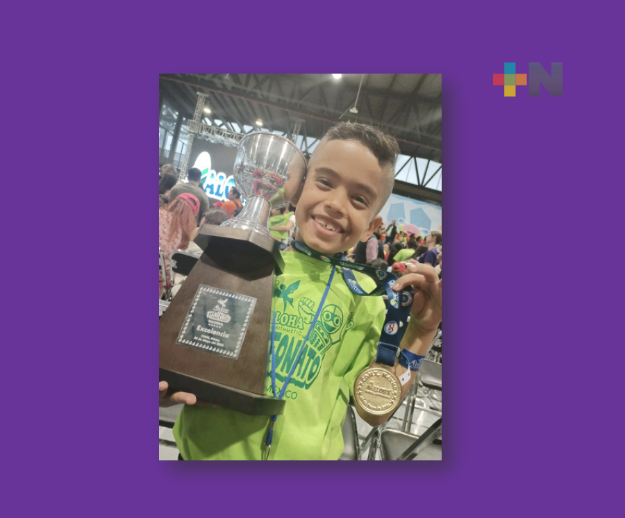 Niño de Coatzacoalcos busca apoyo para competir en Campeonato Internacional de Aritmética