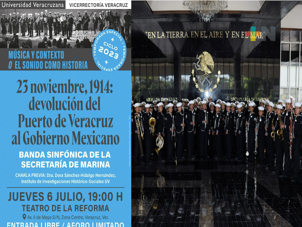 Banda Sinfónica de Semar se presentará el 6 de julio en Teatro de la Reforma