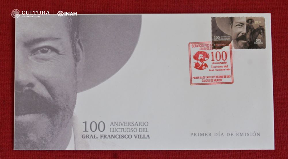Emisión de estampilla postal conmemora centenario luctuoso de Francisco Villa