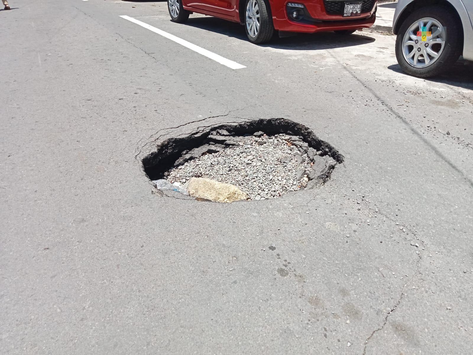 De bache a socavón: vecinos de Veracruz puerto ven crecer el problema sin atención