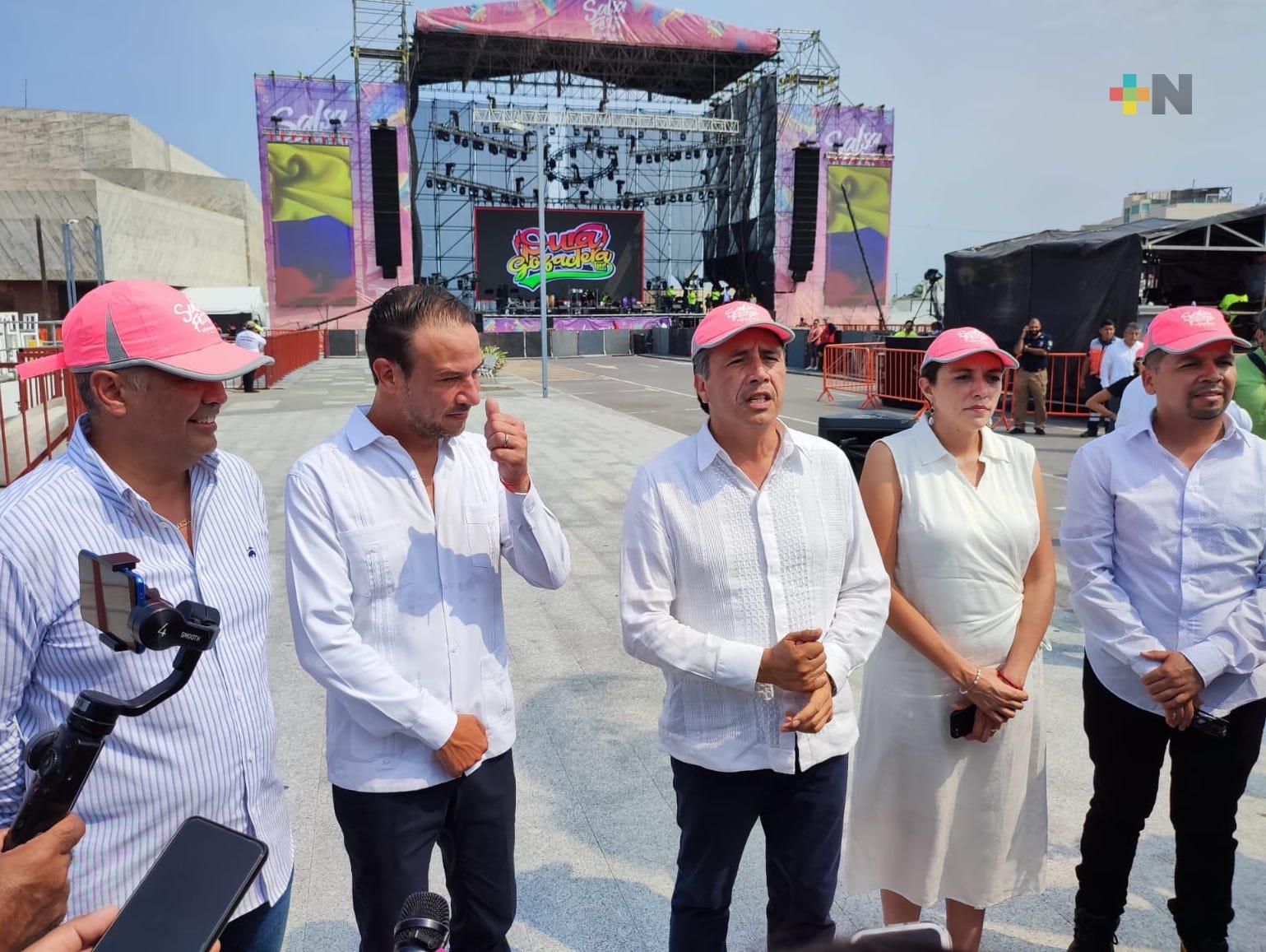 Supervisa Cuitláhuac García el Salsódromo de Boca del Río