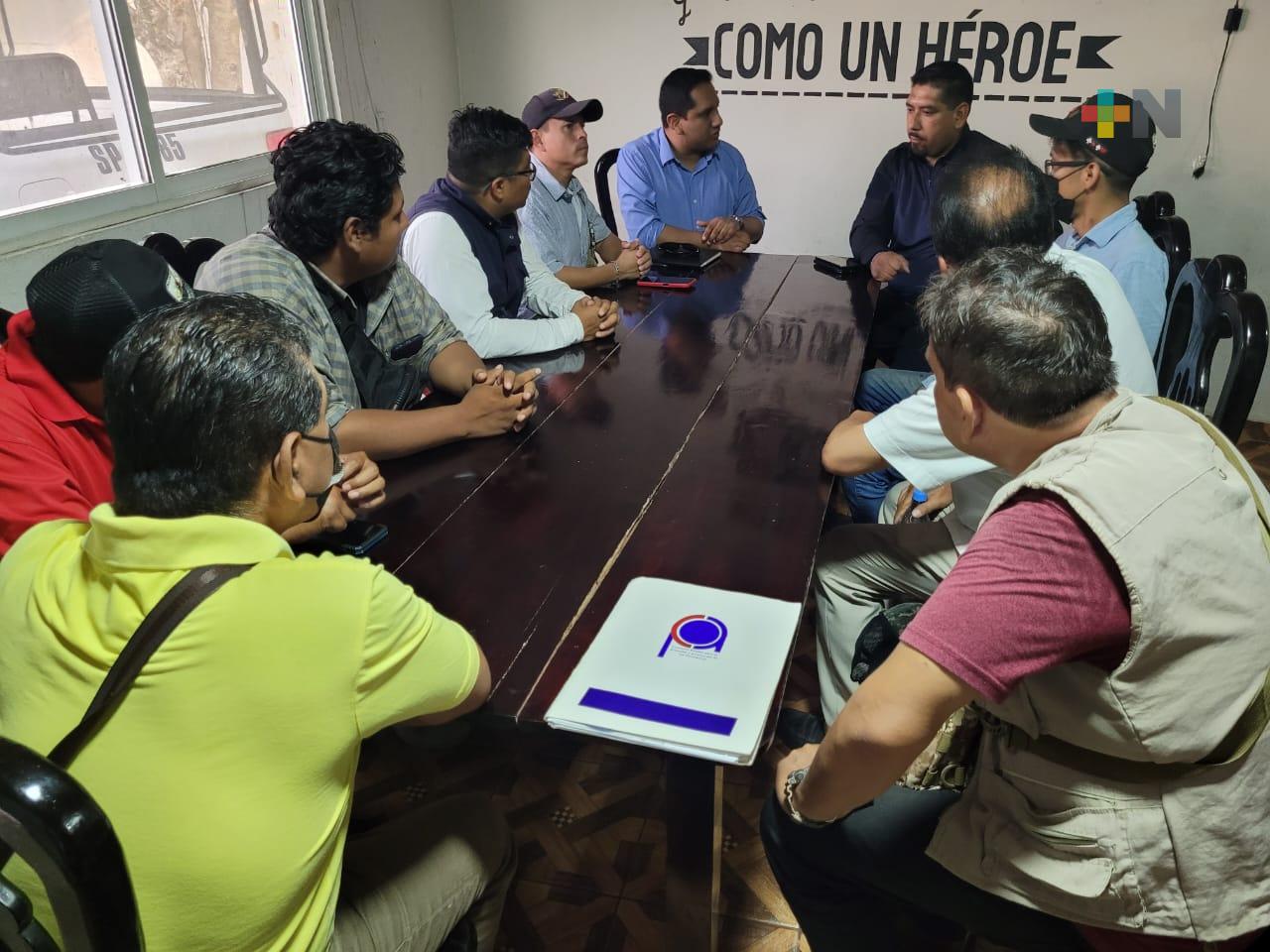 Coordina CEAPP reunión con periodistas de Las Choapas y mandos de SSP