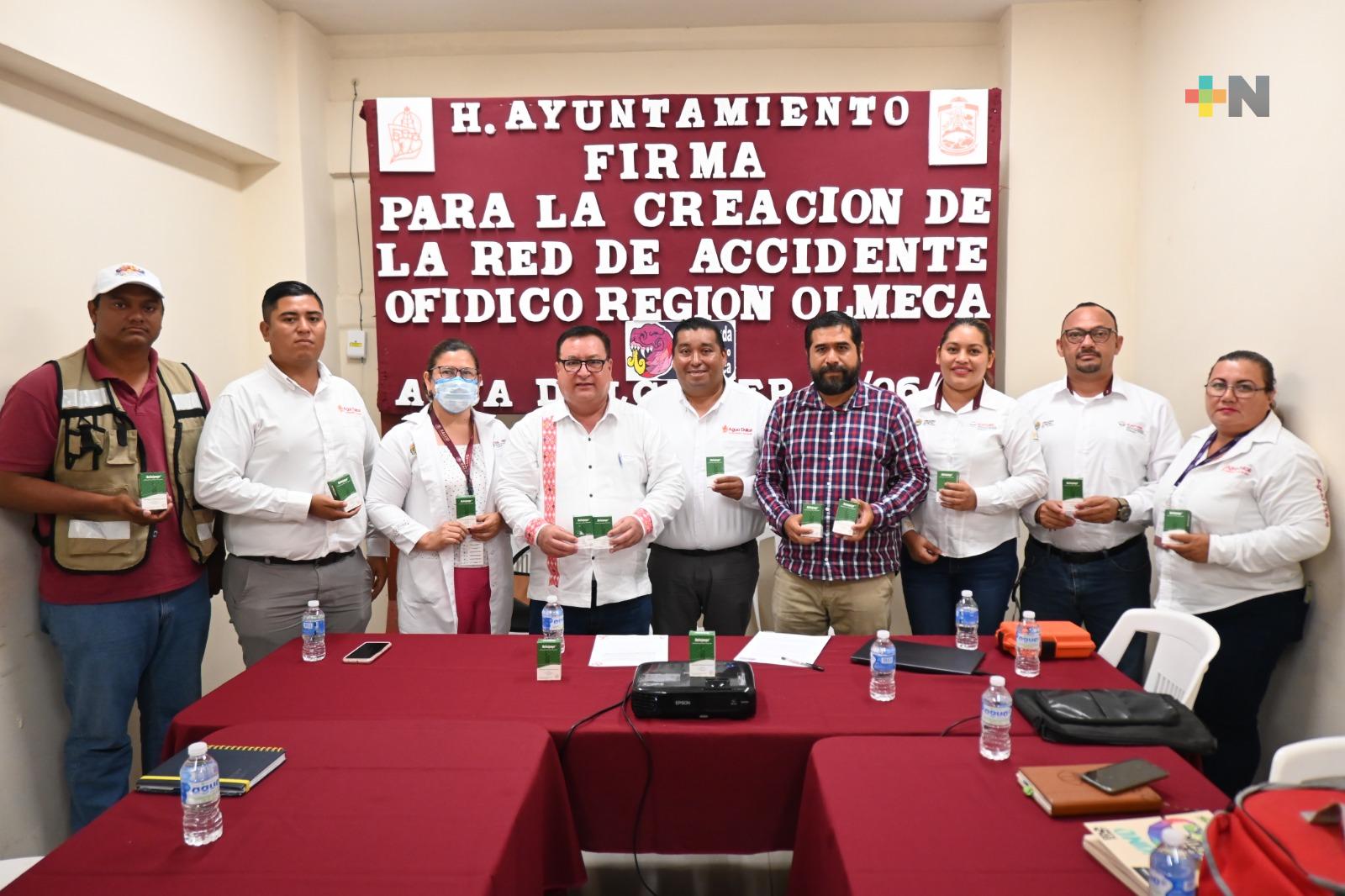 Integra Agua Dulce la primera red de ayuda de accidente ofídico región Olmeca