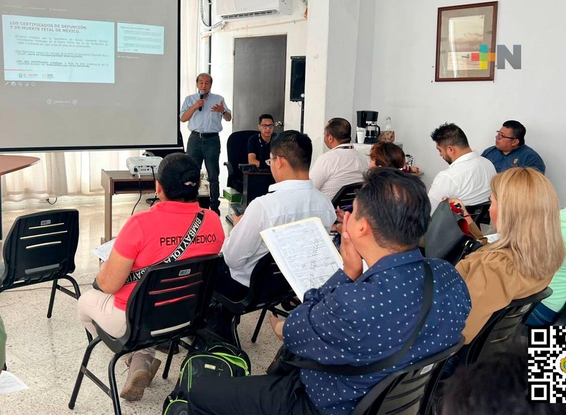 FGE capacita a servidores públicos sobre el llenado de certificaciones de defunción
