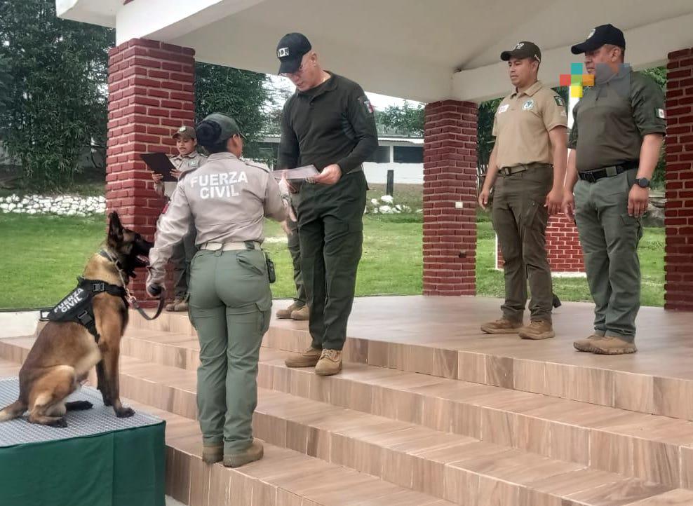 Acredita SSP a través de Fuerza Civil a instructores y agentes caninos de Compañía K9