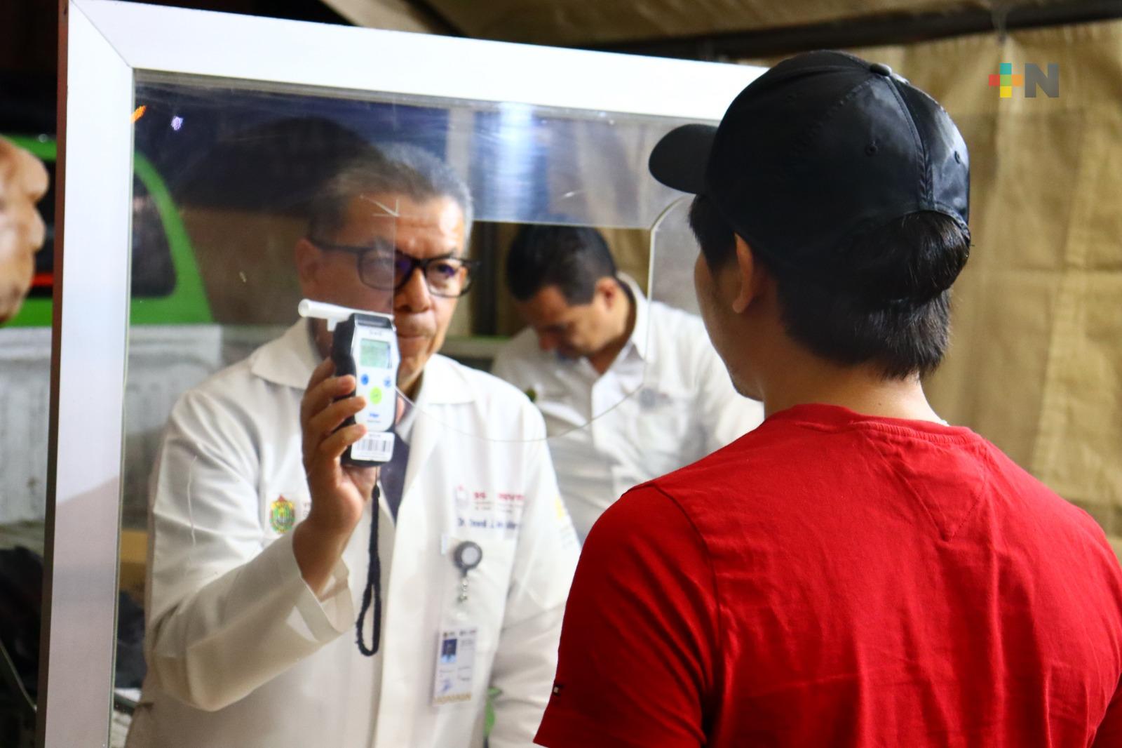 Implementa Tránsito del Estado más de 2 mil pruebas de alcoholímetro en Xalapa y Minatitlán