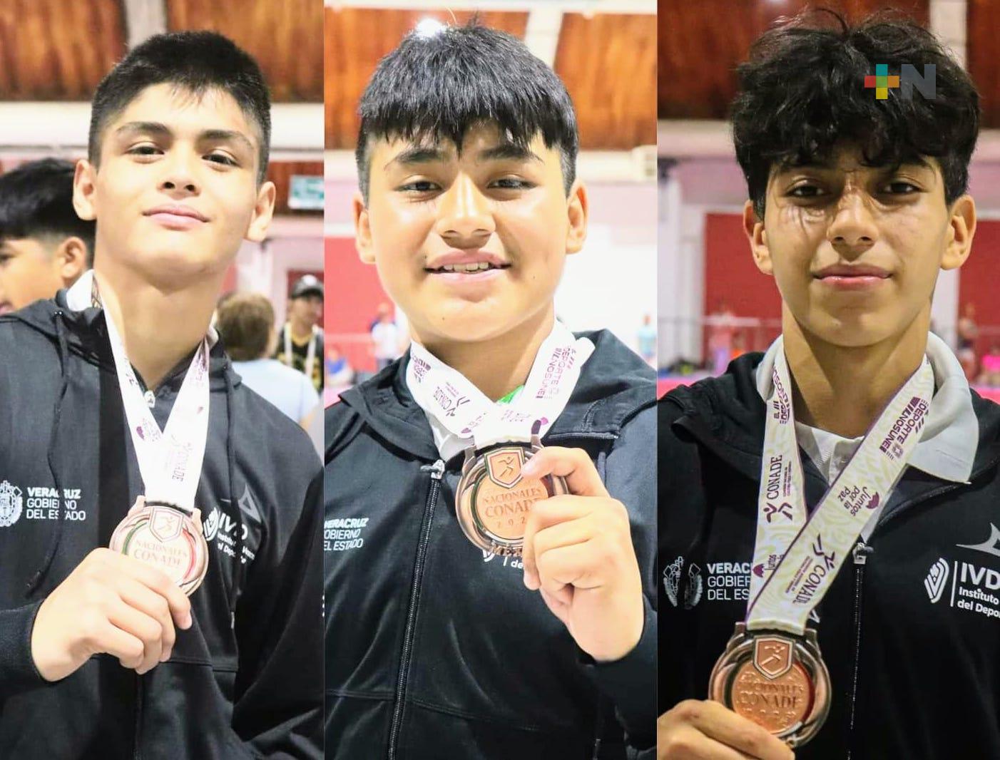 Leones de San Bruno aportaron tres bronces para Veracruz en los Nacionales Conade