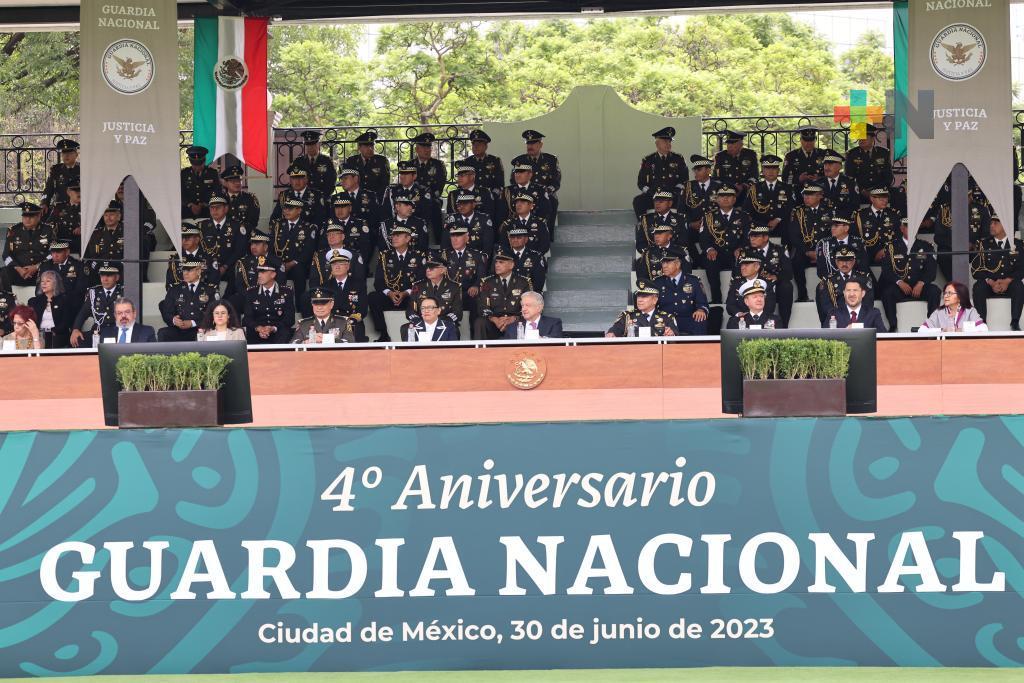 Encabeza Andrés Manuel López Obrador conmemoración del cuarto aniversario de la Guardia Nacional