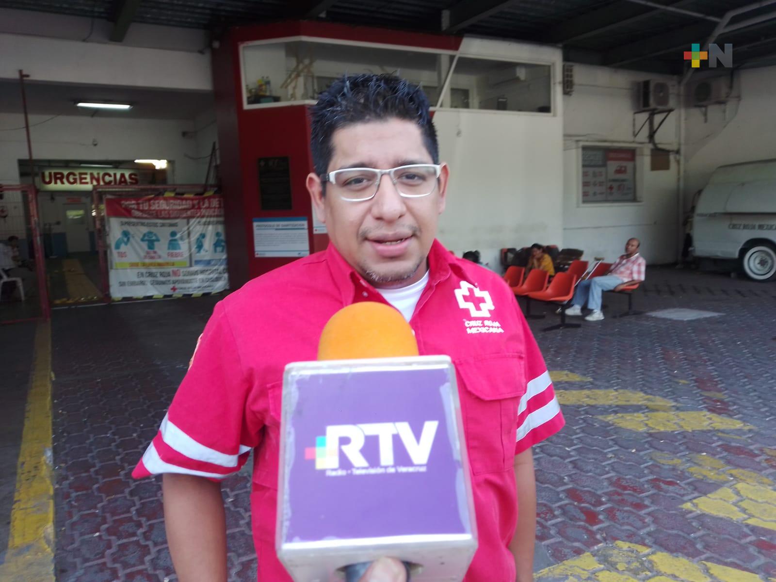 Cruz Roja Veracruz-Boca del Río atendió 10 llamados por golpes de calor