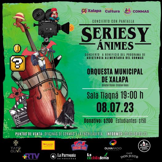 Preparan concierto “Series y Animes” en beneficio de personas vulnerables de Xalapa