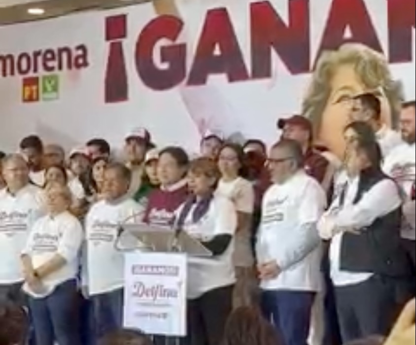Morena anuncia ganadora a Delfina Gómez en el Estado de México