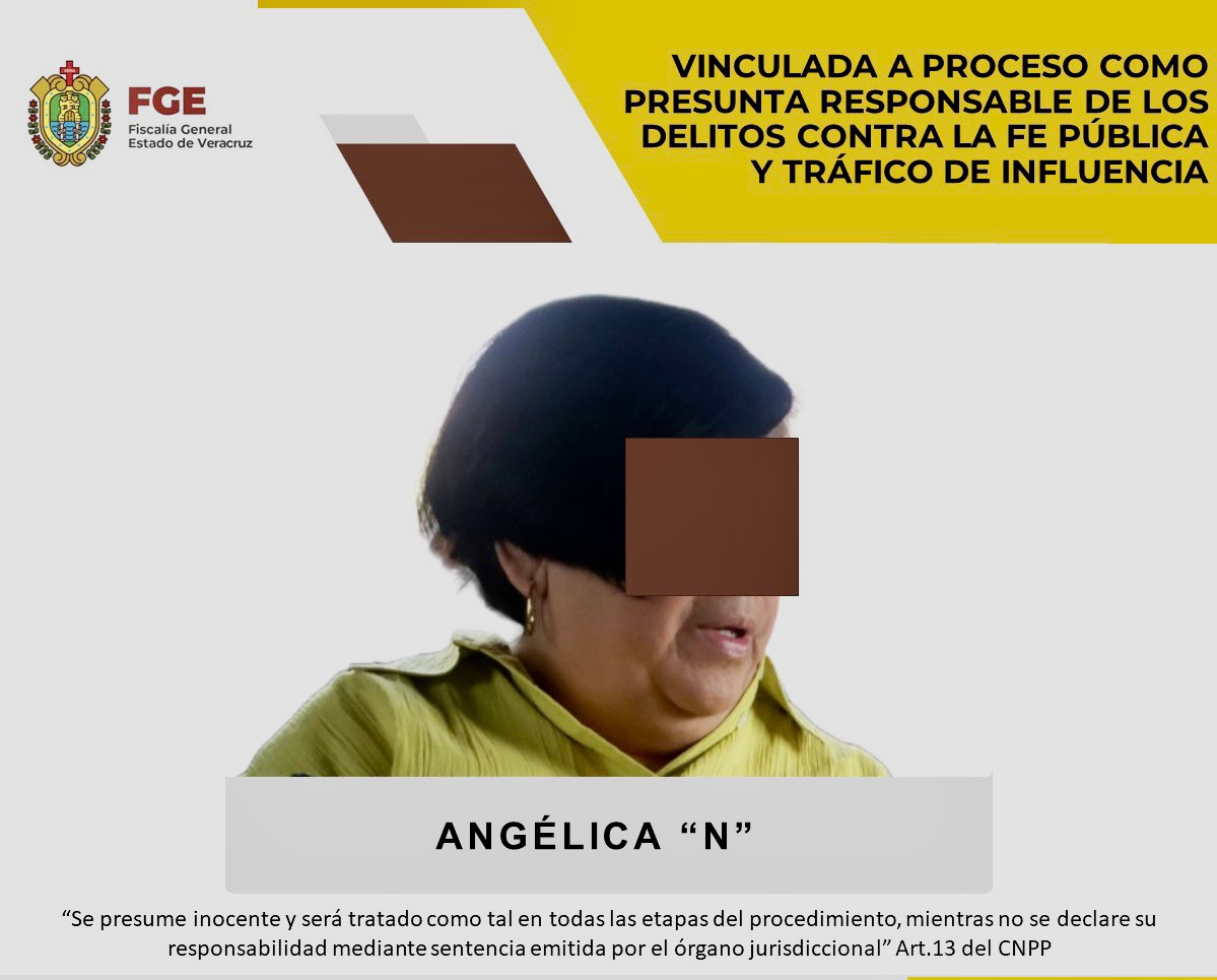 FGE logra vinculación a proceso en contra de Angélica “N”