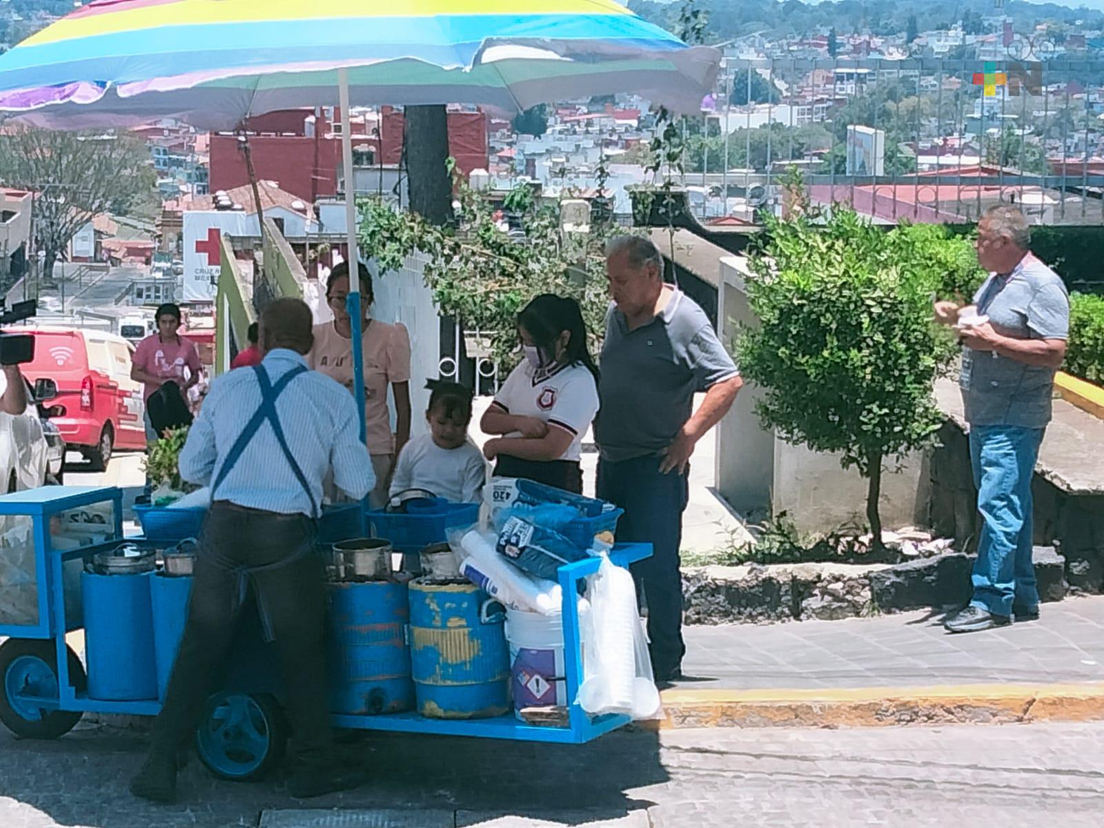 La ola de calor ha favorecido a quienes venden nieves en Xalapa