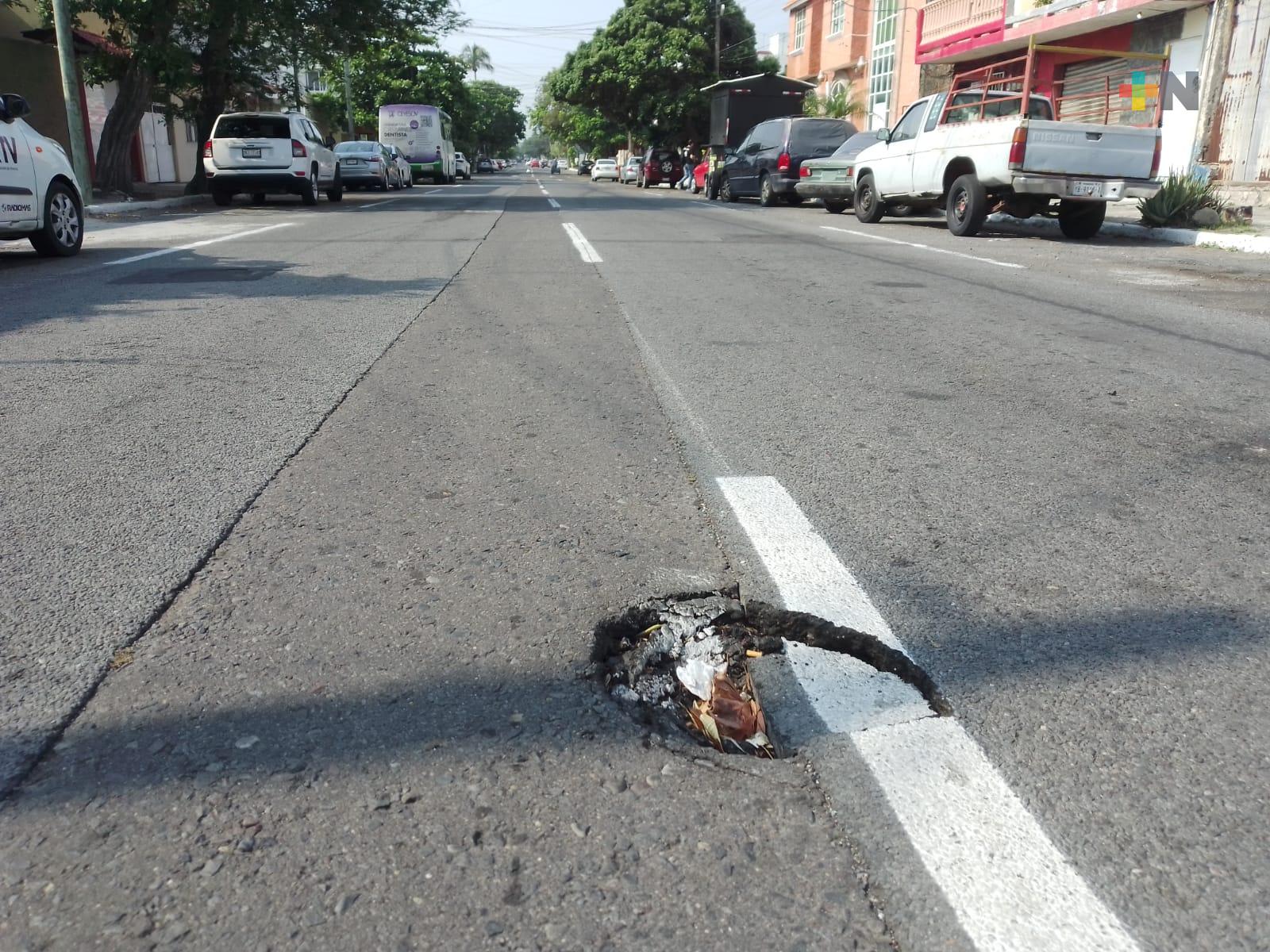 Temen que hundimiento crezca en colonia Zaragoza de Veracruz puerto