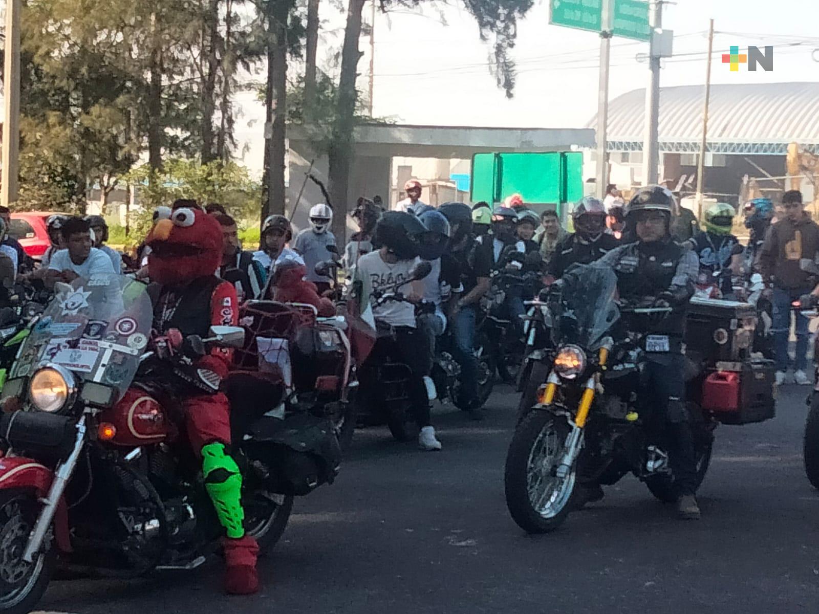 En rodada del 63 Batallón de Infantería participaron motociclistas de Xalapa y Banderilla