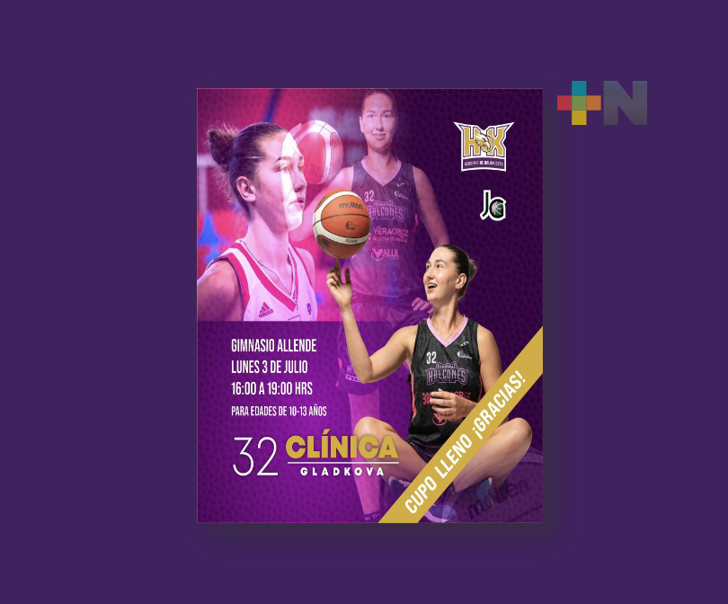 lulia Gladkova jugadora rusa de Halcones de Xalapa impartirá clínica de baloncesto