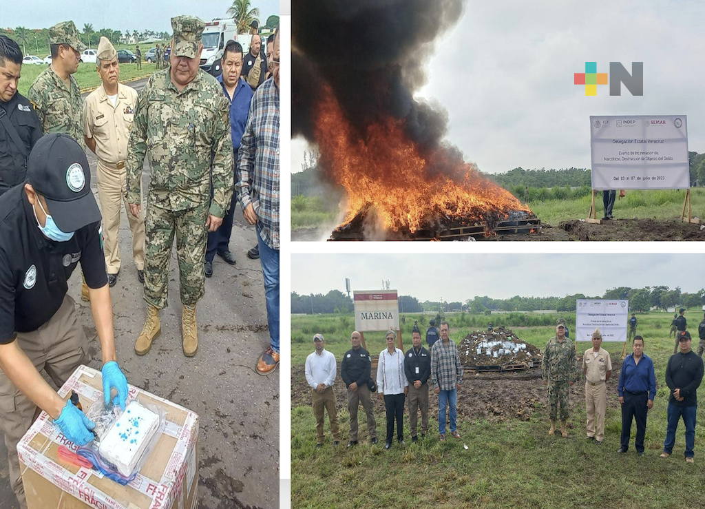 Destruyen en Veracruz cerca de una tonelada de droga, presume Gobernador