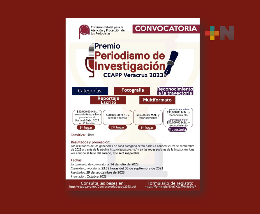 Convoca CEAPP a participar en el Premio Periodismo de Investigación 2023