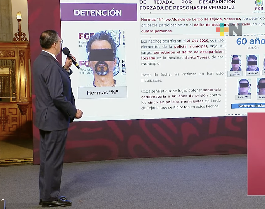 SSPC destaca detención del exalcalde de Lerdo de Tejada, Hermas «N»