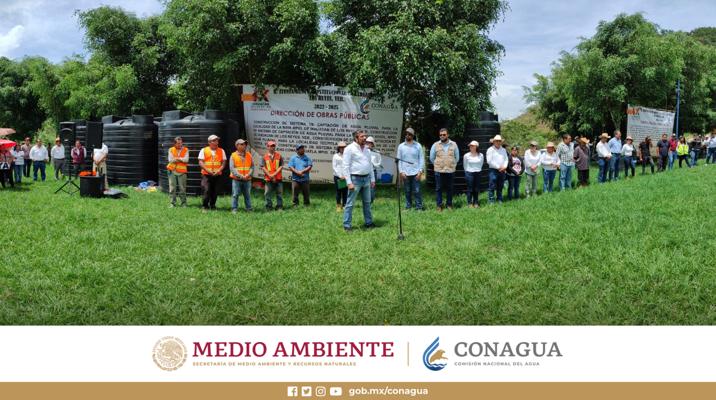 Inició Conagua construcción de obras para captación de agua de lluvia en Ixhuacán de los Reyes