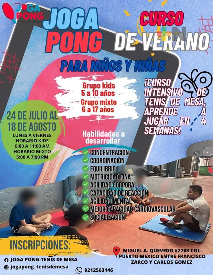 En Coatza, convocan a curso de verano Joga Pong