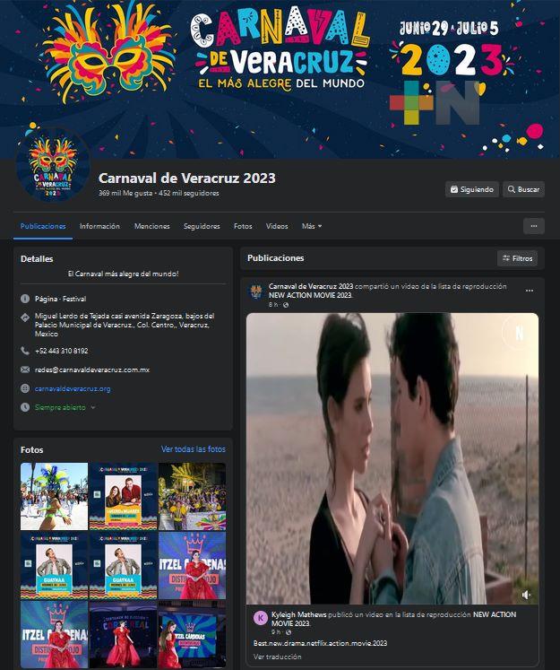 Hackean página oficial de Facebook del carnaval; ayuntamiento no responde