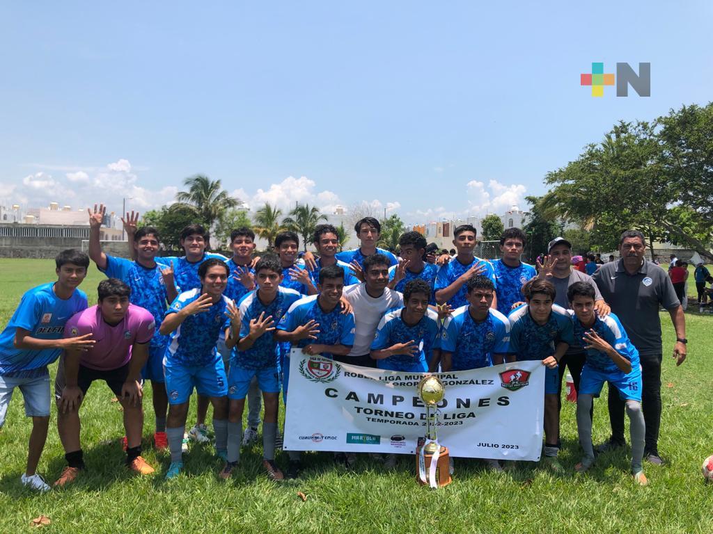 Academia Delfines Veracruz, campeón en Juvenil C de Liga Oropeza