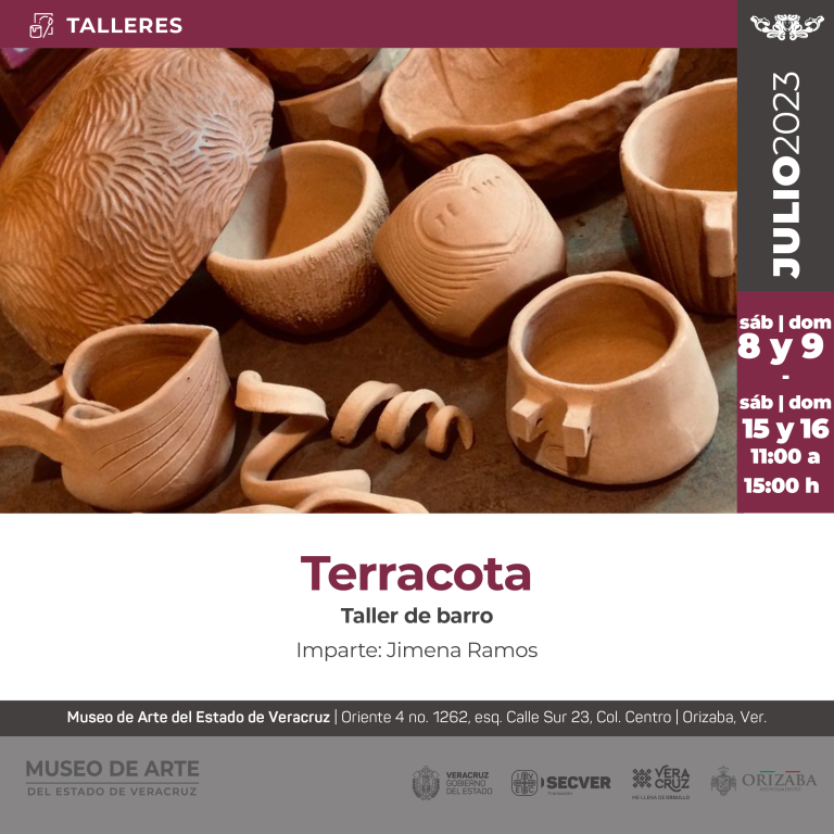 Invita IVEC a disfrutar del taller de barro “Terracota”, en el MAEV