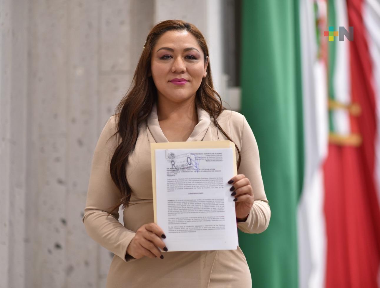 Exhorta diputada a ayuntamientos a trabajar en favor del medio ambiente