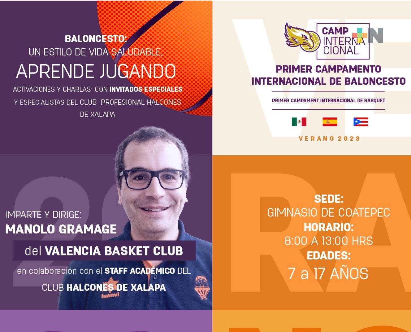 Anuncia Halcones de Xalapa su primer campamento internacional de baloncesto