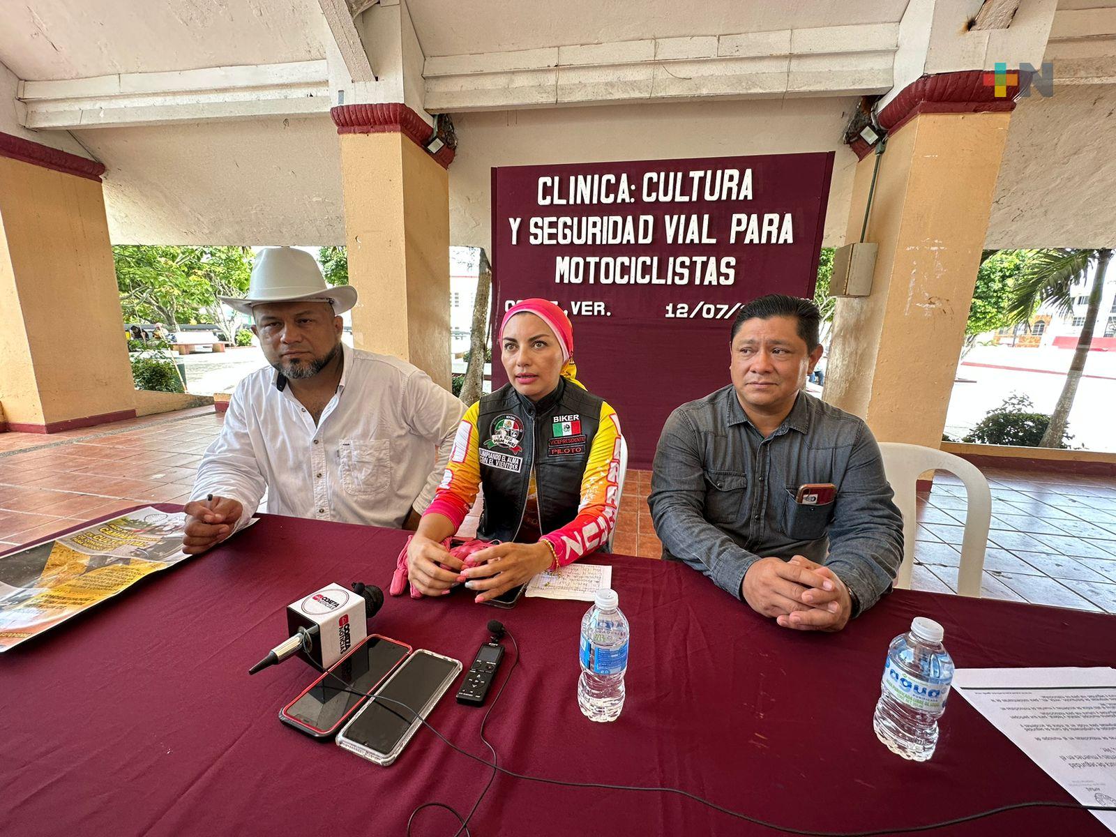 Realizarán clínica de salud y seguridad para motociclistas en Coatza