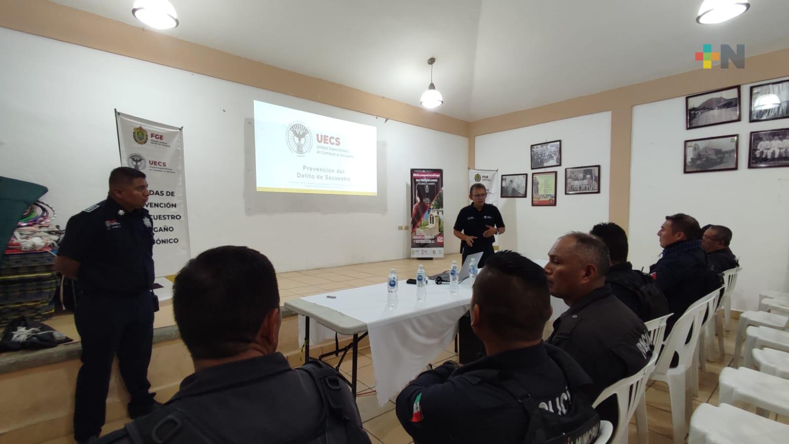 Unidad Especializada en Combate al Secuestro ofreció plática en municipio de Chocamán