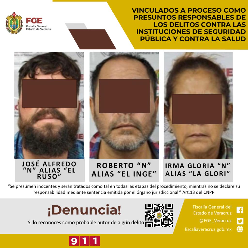 Vinculados a proceso como presuntos responsables de delitos contra instituciones de seguridad pública y la salud