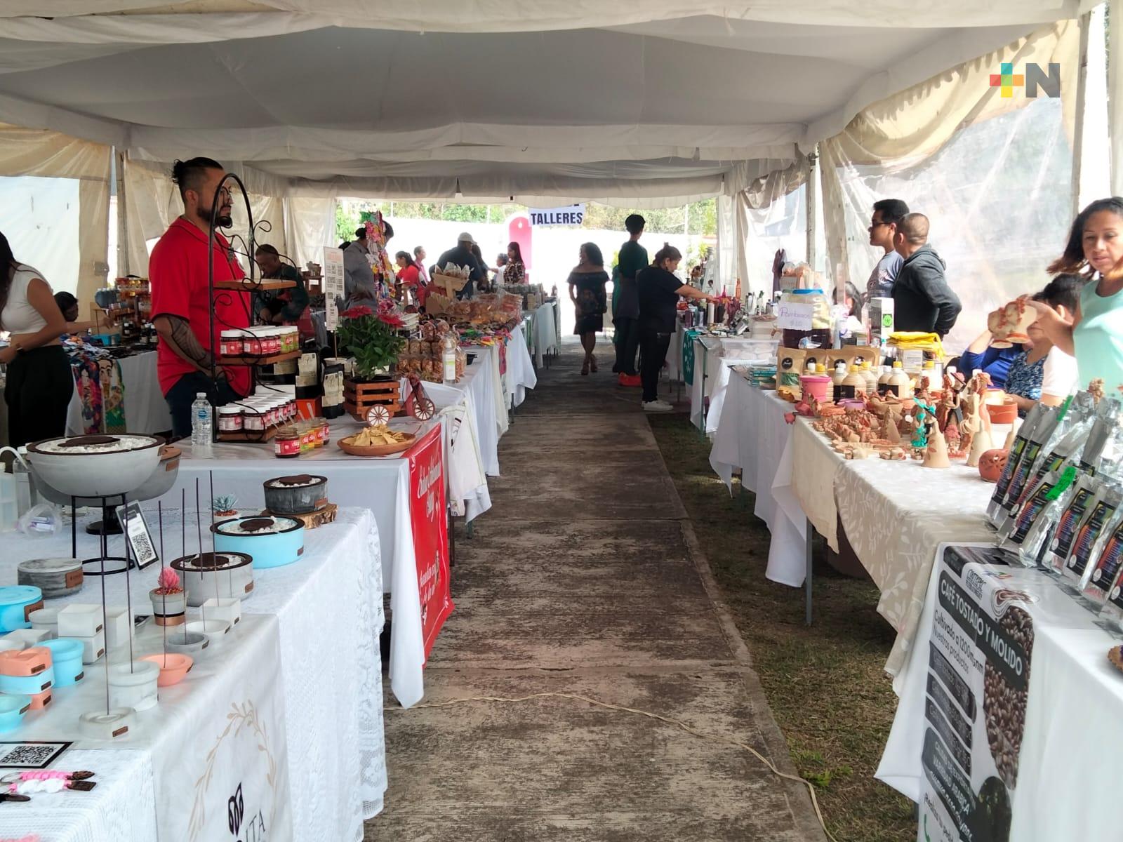 Venta de productos artesanales en parque Doña Falla