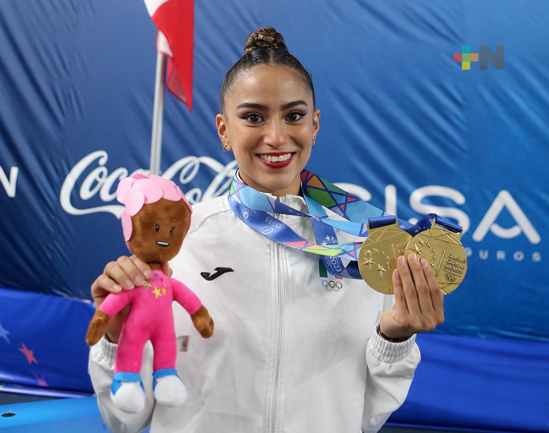 Brilla gimnasta veracruzana Marina Malpica en JCC San Salvador 2023