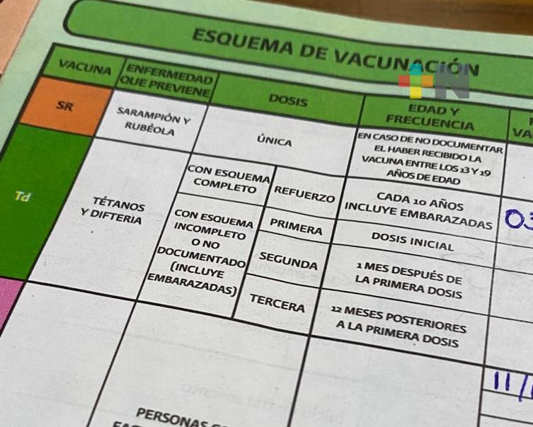 Invita IMSS Veracruz Norte a población a vacunarse contra tétanos