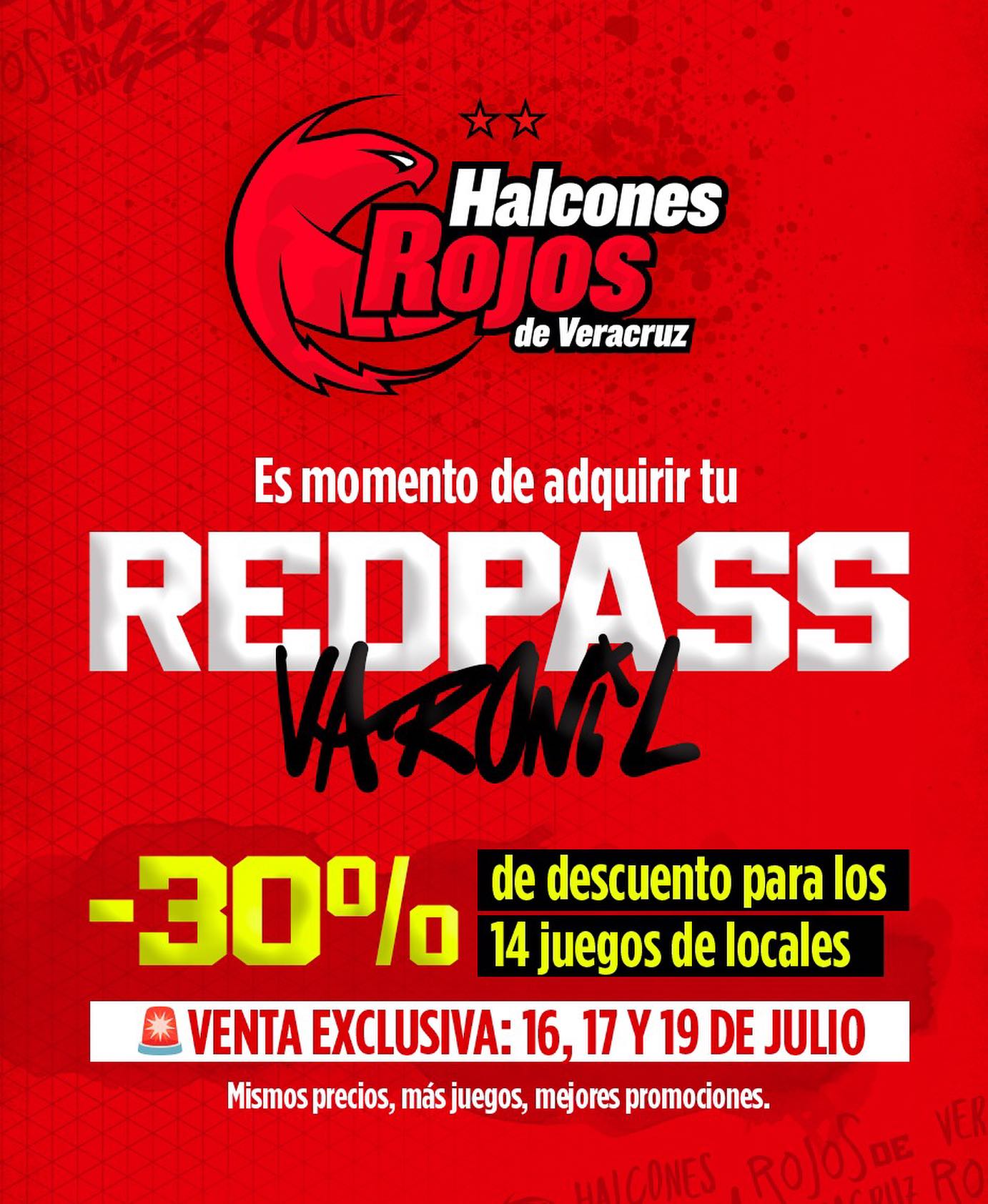 Halcones Rojos de Veracruz lanza descuentos para abonos de la temporada varonil