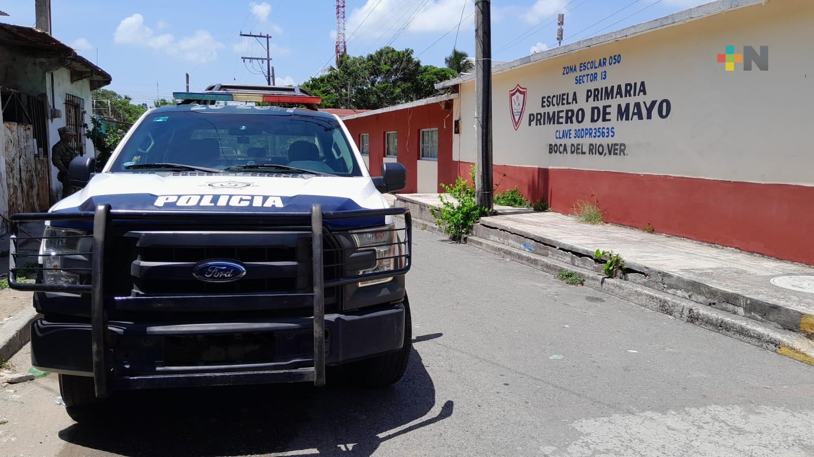 Implementa Marina y SSP operativo por asalto a escuela de Boca del Río