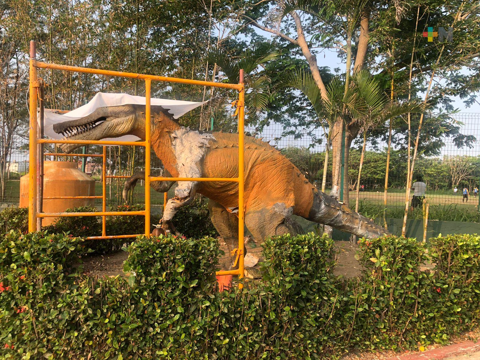 Avanza a marchas forzadas rehabilitación de parque jurásico en Coatzacoalcos