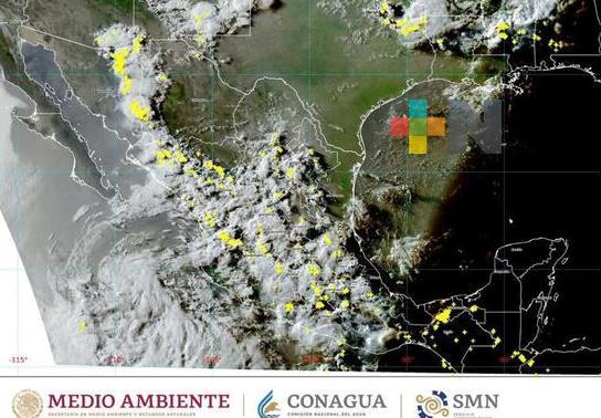Se prevén lluvias intensas en Chiapas, Guerrero y Oaxaca, y muy fuertes en Tabasco y Veracruz