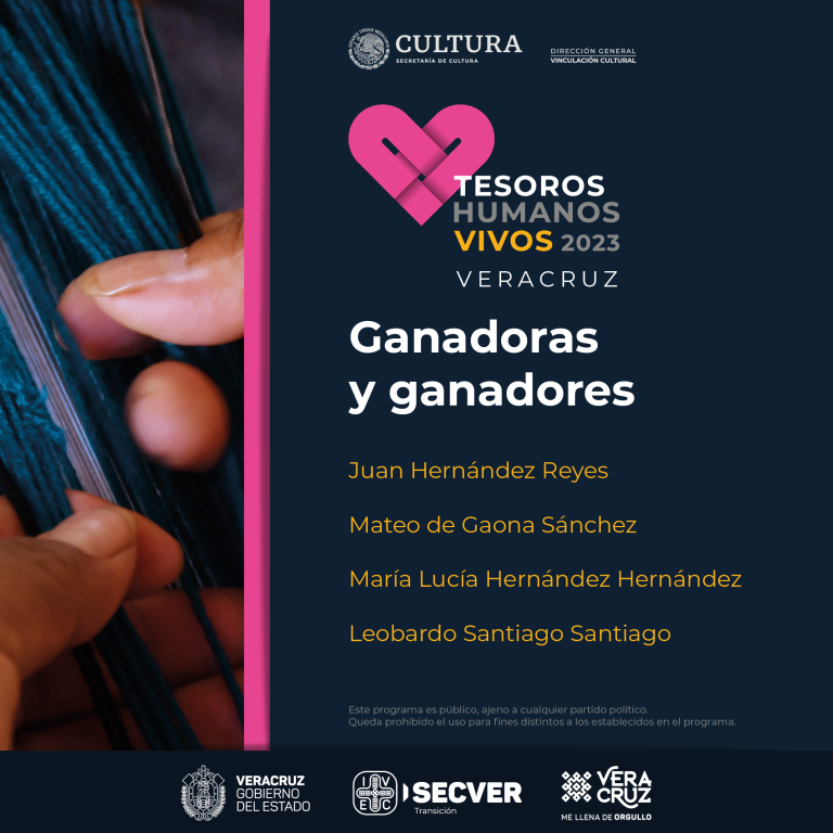 Emite IVEC los resultados de la convocatoria Tesoros Humanos Vivos de Veracruz 2023