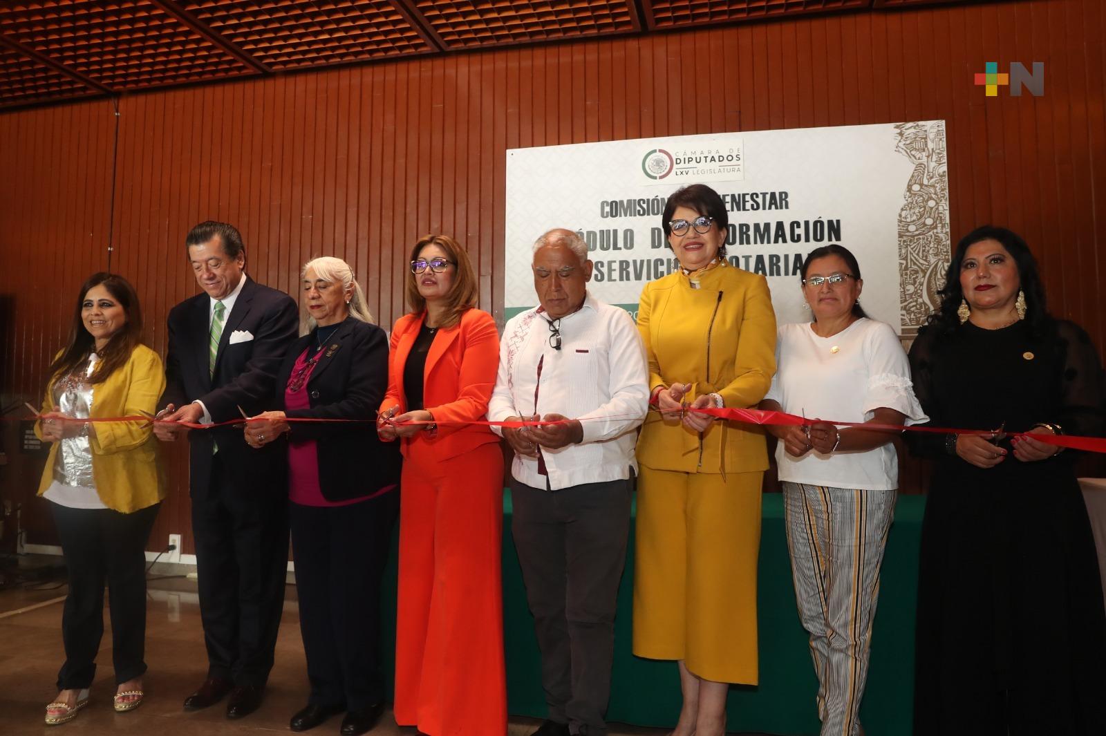 Instalan en la Cámara de Diputados módulo de información de servicios notariales