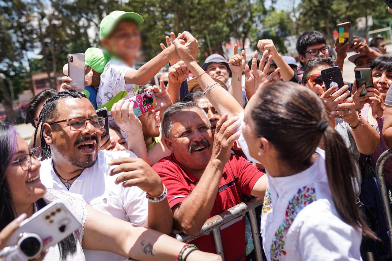 Estoy contenta, vamos arriba en las encuestas: Claudia Sheinbaum