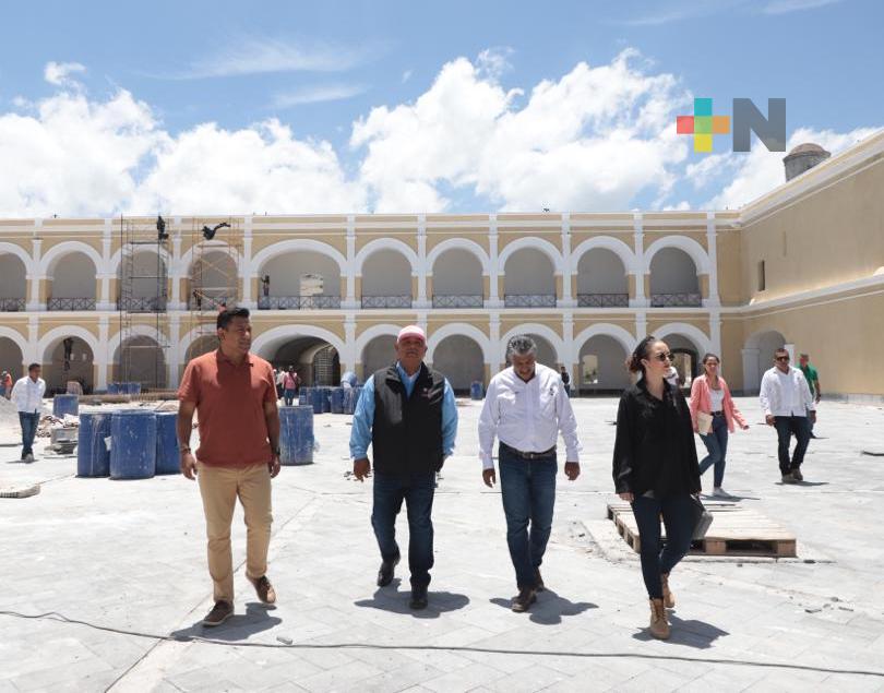 Supervisa Eric Cisneros avances en rehabilitación de Fortaleza de San Carlos