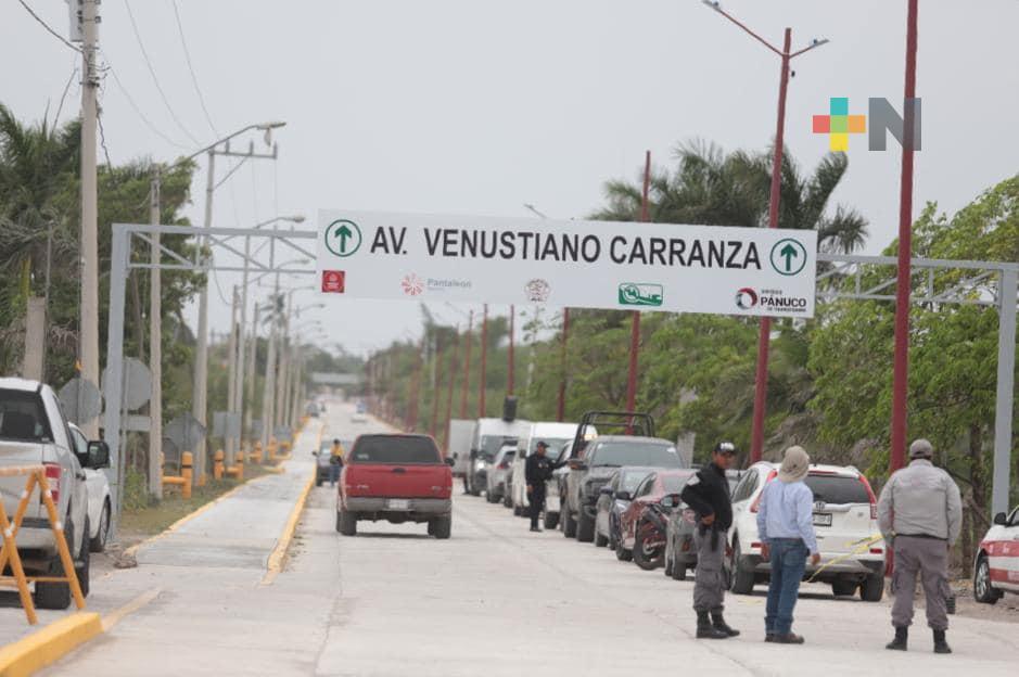 Inaugura Eric Cisneros la avenida «Venustiano Carranza» en la ciudad de Pánuco