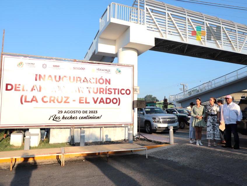 En Vega de Alatorre inaugura Eric Cisneros andadores turísticos «Lechuguillas y La Cruz-El Vado»