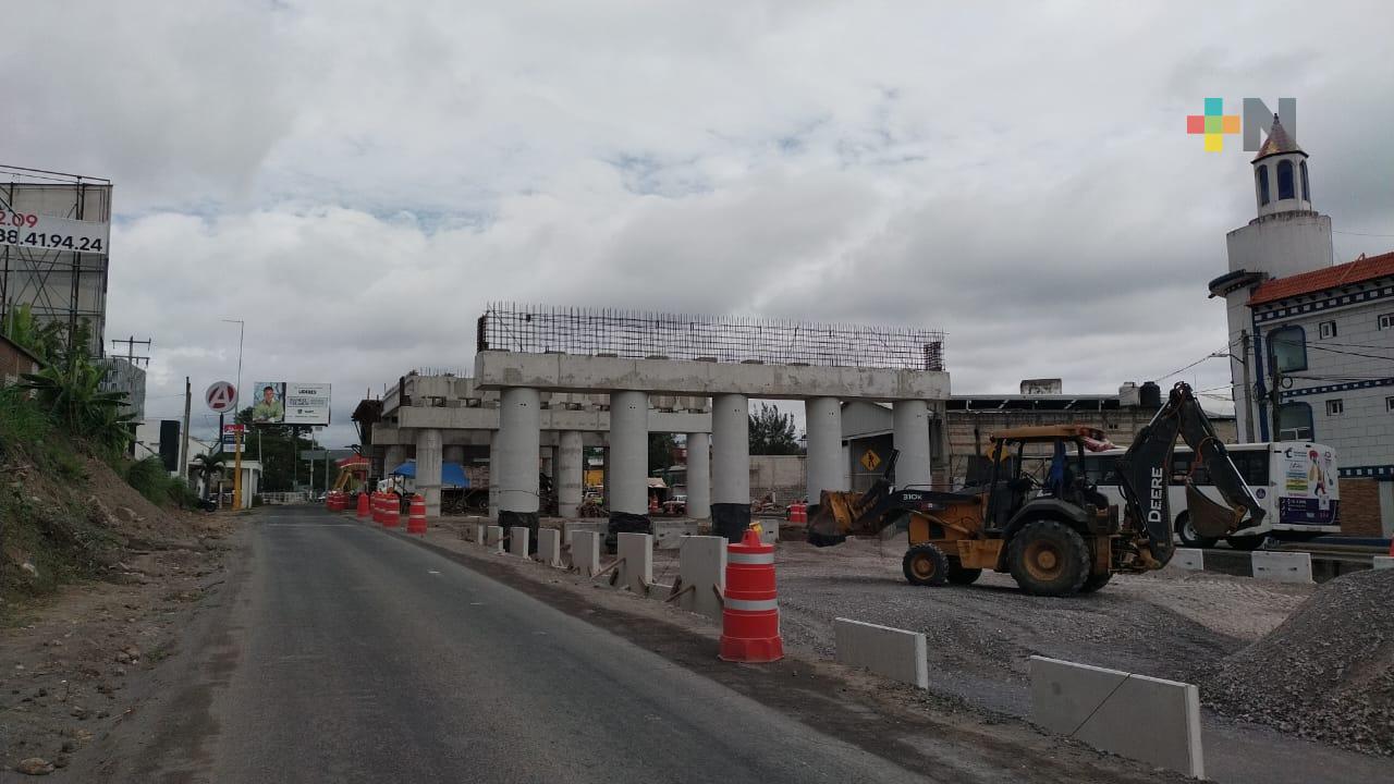 Sin contratiempos avanza paso vehicular elevado en Las Trancas