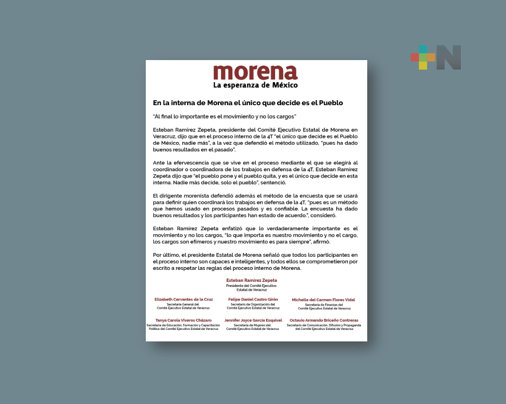 En la interna de Morena, el que decide es el pueblo: Esteban Ramírez