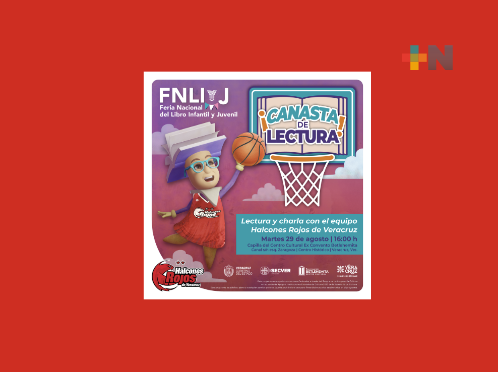 Halcones Rojos e IVEC invitan a ¡Canasta de Lectura! este 29 de agosto